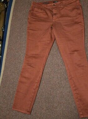 NYDJ Ami Skinny Legging In Burnt Oranhe Size 14 Pockets Have Loose Hem
